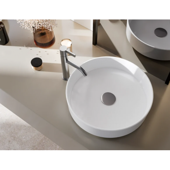 Επικαθήμενος Νιπτήρας Πορσελάνης Φ40 Cerastyle Suit 078100-97 Λευκό Ματ